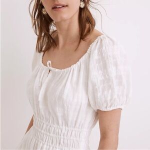 Madewell Sophia midi dress seersucker stripe